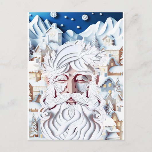 CARTE POSTALE NOËL BLANC (Devant)