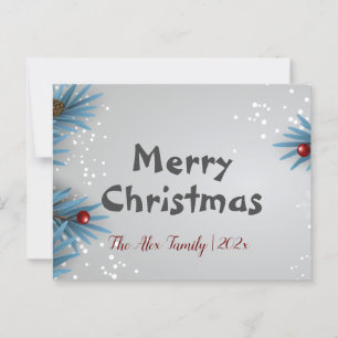 Carte Postale noël blanc simple