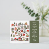 Carte postale Noël Calendrier des fêtes (Debout devant)