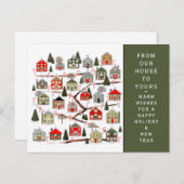 Carte postale Noël Calendrier des fêtes (Devant / Derrière)