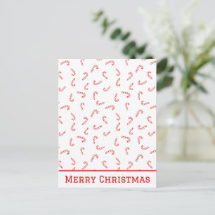 Carte Postale Noël Canne de Bonbons Personnalisée
