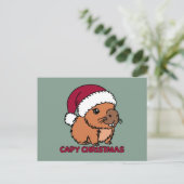 Carte Postale Noël Capybara (Debout devant)