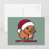 Carte Postale Noël Capybara (Devant / Derrière)