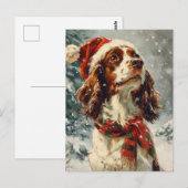 Carte Postale Noël Cavalier King Charles Spaniel (Devant / Derrière)