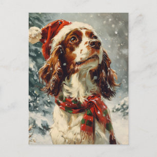 Carte Postale Noël Cavalier King Charles Spaniel