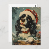 Carte Postale Noël Cavalier King Charles Spaniel (Devant / Derrière)