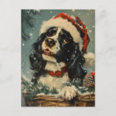 Carte Postale Noël Cavalier King Charles Spaniel (Devant)