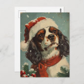 Carte Postale Noël Cavalier King Charles Spaniel (Devant / Derrière)