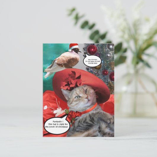 CARTE POSTALE NOËL CÉLÉBRATIONS DE LA PRINCESSE TATUS CAT (Debout devant)