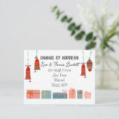 Carte Postale Noël Changement d'adresse Village nordique (Debout devant)