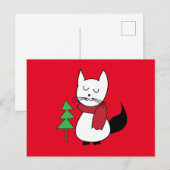 Carte Postale Noël Chat (Devant / Derrière)