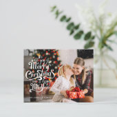 Carte Postale Noël chaud voeux vacances (Debout devant)