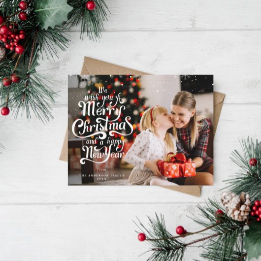 Carte Postale Noël chaud voeux vacances