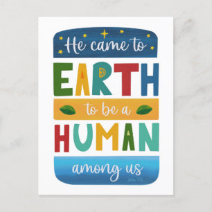 Carte Postale Noël chrétien religieux moderne Jean 1 14