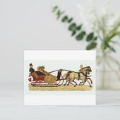 Carte postale Noël "Christmas Sleigh Ride" (Debout devant)