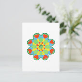 Carte Postale Noël Coeur Mandala (Debout devant)