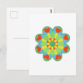 Carte Postale Noël Coeur Mandala (Devant / Derrière)