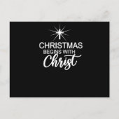 Carte Postale Noël commence avec le Christ Noël chrétien (Devant)