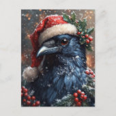 Carte Postale Noël Corbeau (Devant)