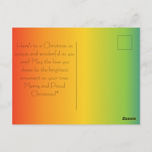 Carte Postale Noël dans chaque couleur (Dos)