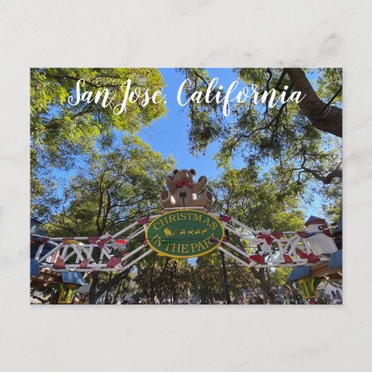 Carte Postale Noël dans le parc - San Jose, CA (Devant)