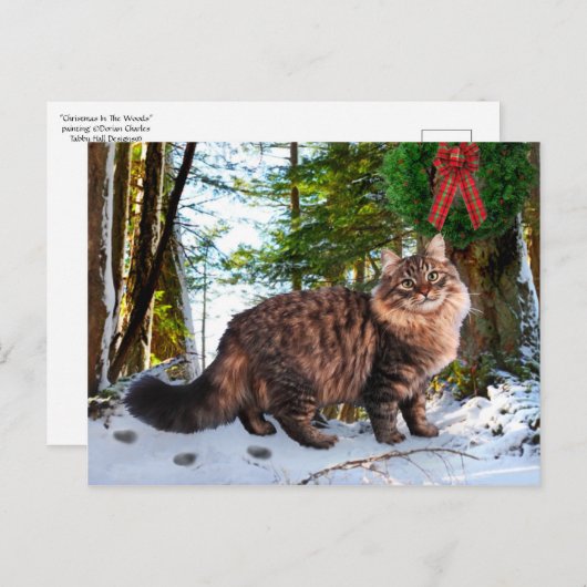 Carte Postale "Noël dans les bois" (Devant / Derrière)