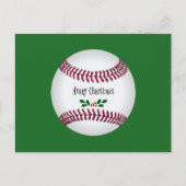 Carte Postale Noël de baseball (Devant)