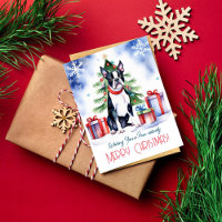 Noël de Boston Terrier salutations pour les chiens