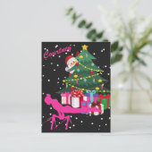 Carte Postale Noël de gymnaste : Père Noël Me Apportez Gymnastiq (Debout devant)