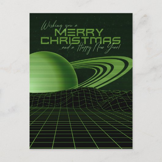 Carte Postale Noël de la Rétrovague verte (Devant)