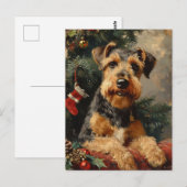 Carte Postale Noël de l'Airedale (Devant / Derrière)