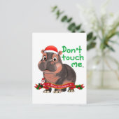Carte Postale Noël de Moo Deng Hippo (Debout devant)