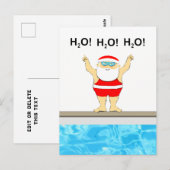 Carte Postale Noël de natation (Devant / Derrière)