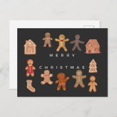 Carte Postale Noël de pain d'épices (Devant / Derrière)