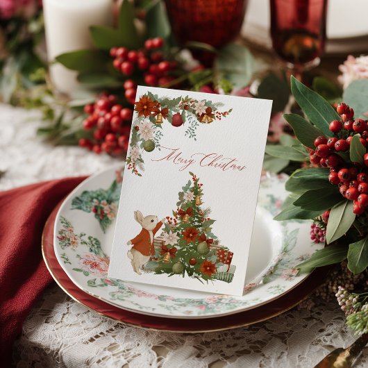 Carte Postale Noël de Pierre Lapin