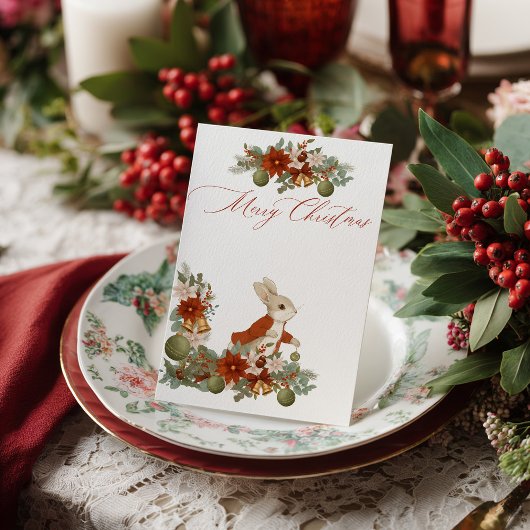 Carte Postale Noël de Pierre Lapin