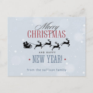 Carte Postale Noël de Santa and his Flying