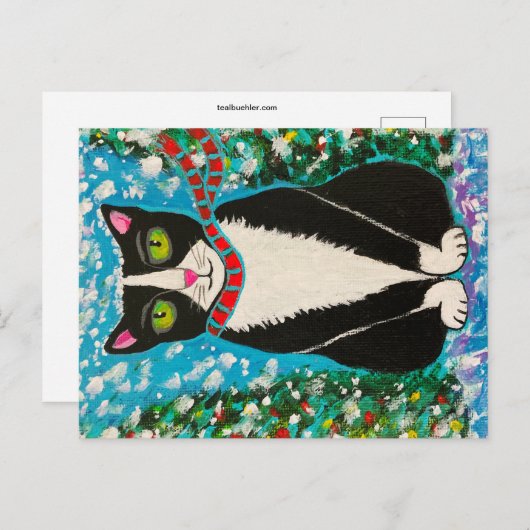 Carte Postale Noël de Tuxedo (Devant / Derrière)