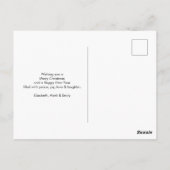 Carte Postale Noël des flocons d'or décoratifs (Dos)