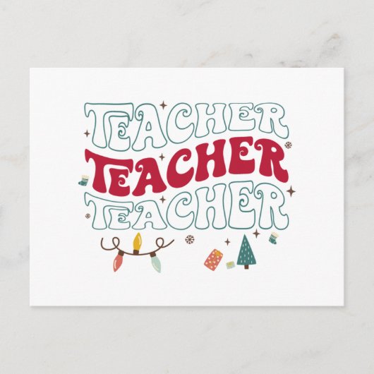 Carte Postale Noël des professeurs (Devant)