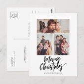 Carte Postale Noël d'hiver 3 Photo Collage Holiday (Devant / Derrière)