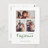 Carte Postale Noël d'hiver minimum 3 vacances Collage de photos (Devant / Derrière)