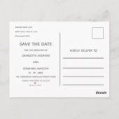 Carte Postale Noël d'hiver Sauvegarder la date Mariage (Dos)