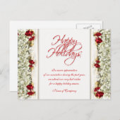 Carte Postale Noël dit Noël Noël Fête Merci (Devant / Derrière)