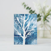 Carte Postale Noël du bouleau blanc d'hiver (Debout devant)