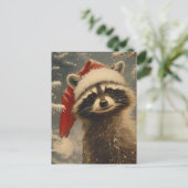 Carte Postale Noël du Raccoon (Debout devant)