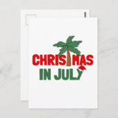 CARTE POSTALE NOËL EN JUILLET (Devant / Derrière)