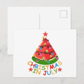 CARTE POSTALE NOËL EN JUILLET (Devant / Derrière)