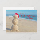 Carte Postale NOËL en JUILLET (Devant / Derrière)