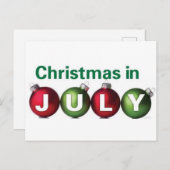 Carte Postale Noël en juillet (Devant / Derrière)